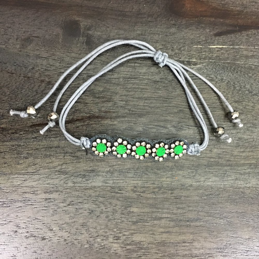 NWOT Deepa Gurnani Crystal Hand-Beaded Statement Bracelet
